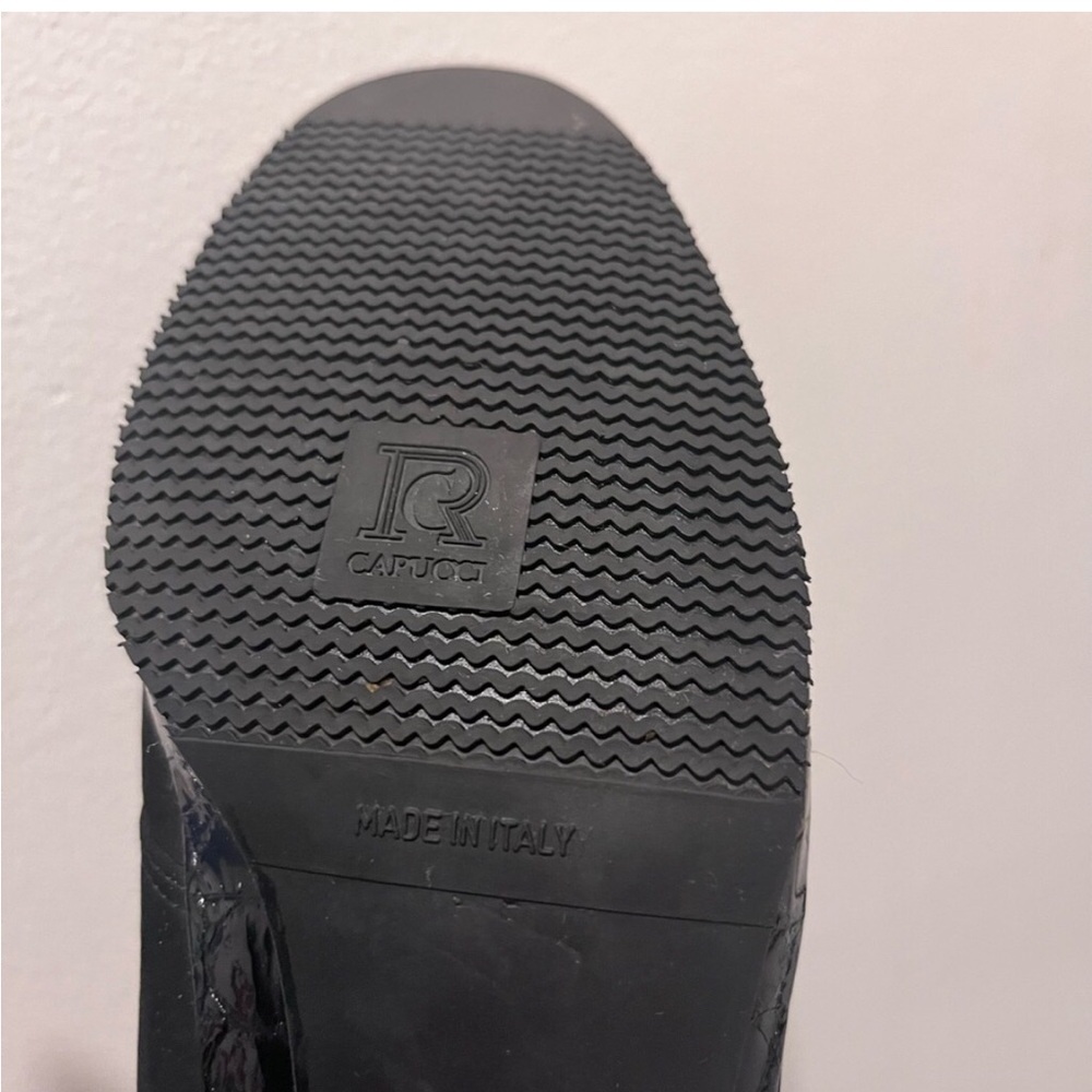 Roberto capucci Italian black loafers shoes 6.5 B - Picture 5 of 7